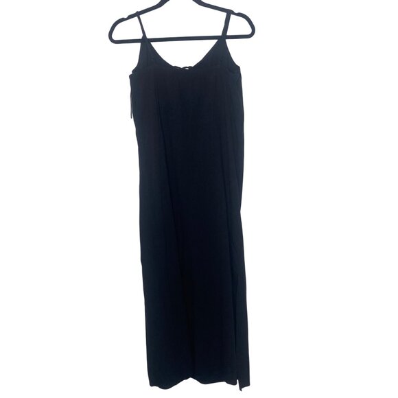 NEW‎ Cami Maxi Dress M Black Babydoll Stappy Casual Lounge Lightweight - Picture 7 of 16